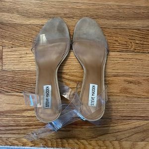 Steve Madden clear heels - worn ONCE for a wedding. Size 9